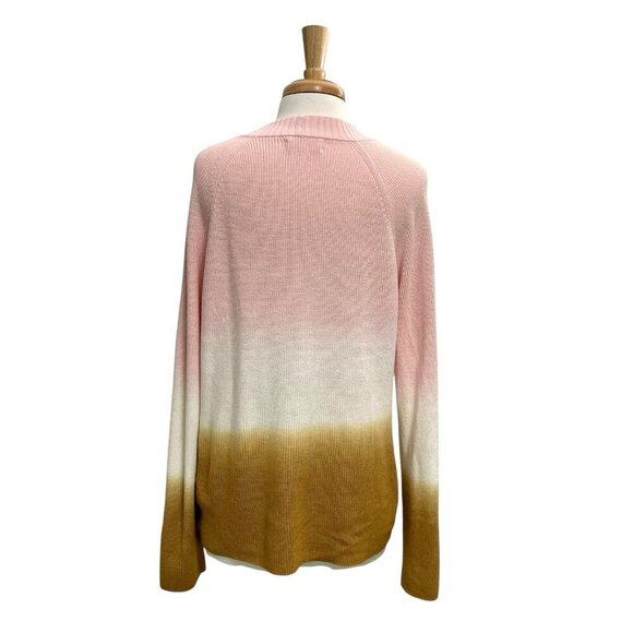 Anthropologie Ombre Dip-Dyed V-Neck Long Sleeve Pullover Sweater size Medium - Picture 6 of 8
